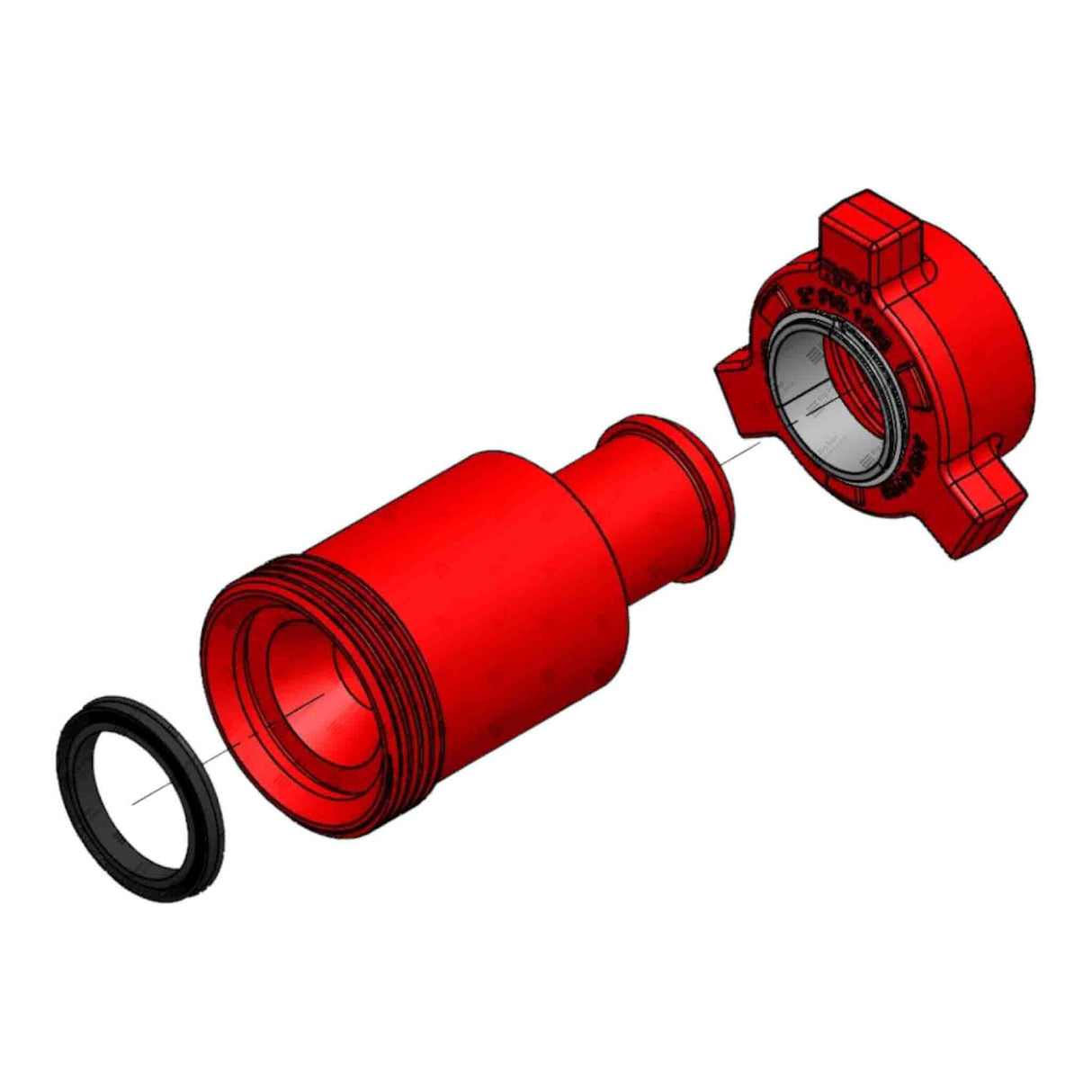 Crossover Union, 3" 1502 F x 2" 1502 M, 10.37" Long, 15000 psi, STD Service